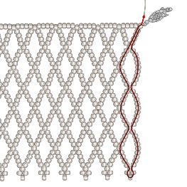 Miyuki seed bead Netted Necklace Instructions
